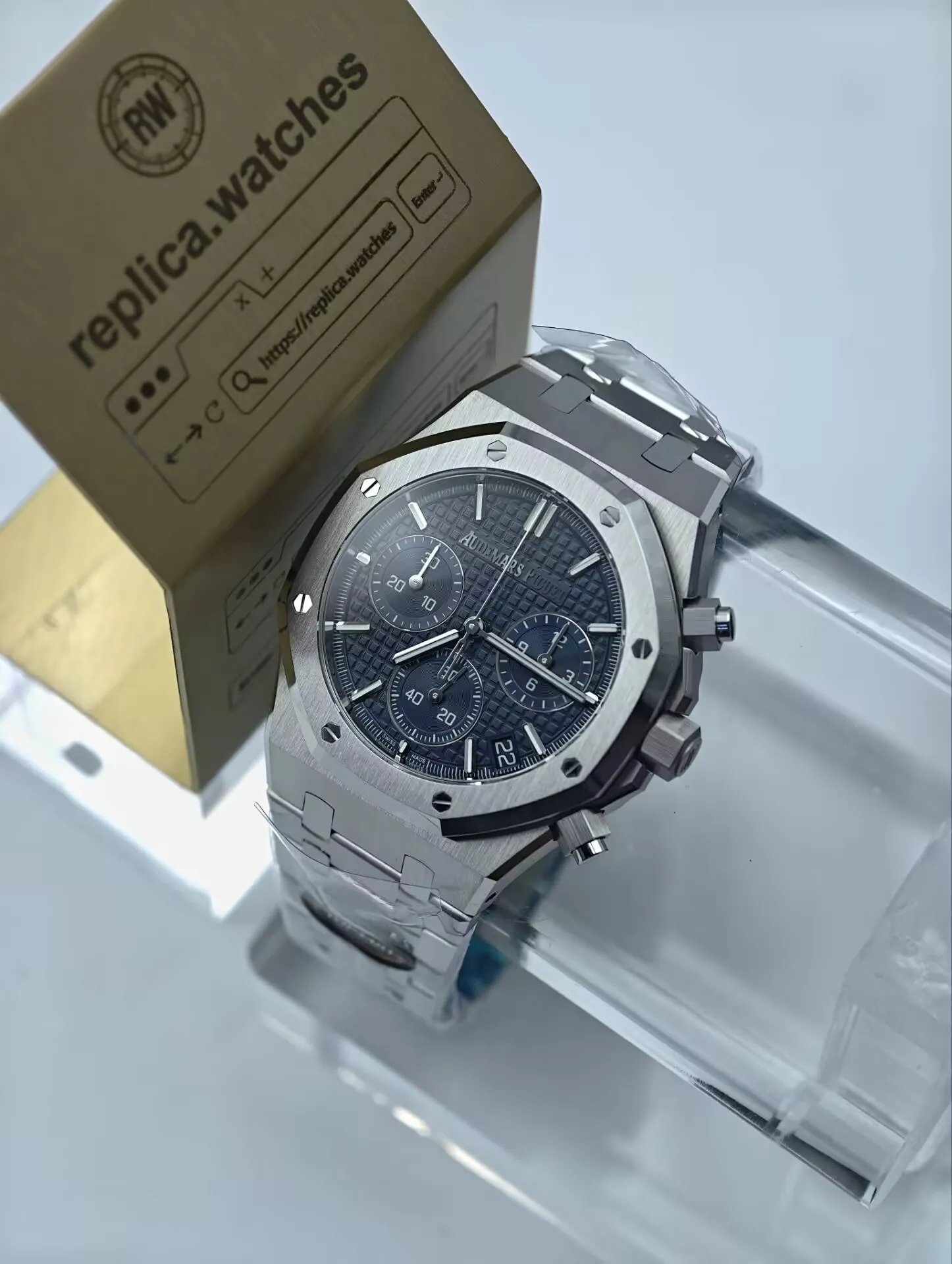Replica Audemars Piguet Royal Oak 26240ST.OO.1320ST.01 41mm Midnight Blue Grande Dial Watchs