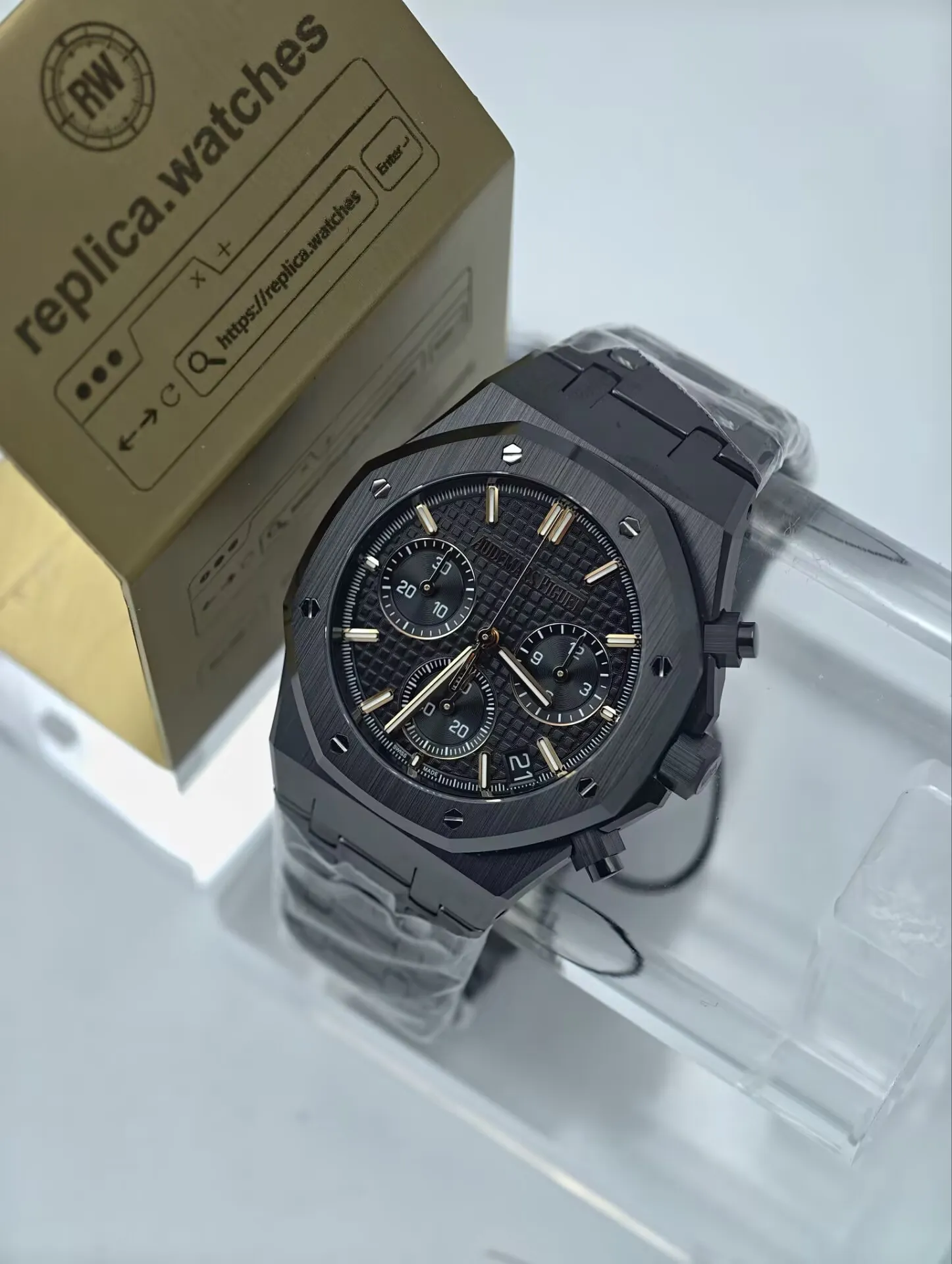 Super Clone Audemars Piguet Royal Oak 26240CE.OO.1225CE.02 41mm Black Ceramic Case Flyback Chronograph Luxury Watchs