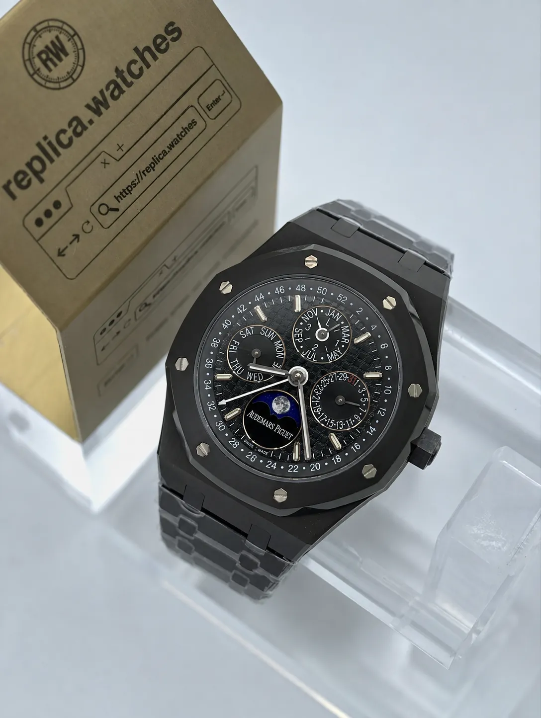 Super Clone Audemars Piguet Royal Oak 26579CE.OO.1225CE.01 41mm Black Ceramic Perpetual Calendar 5134 BBR Factory Watch