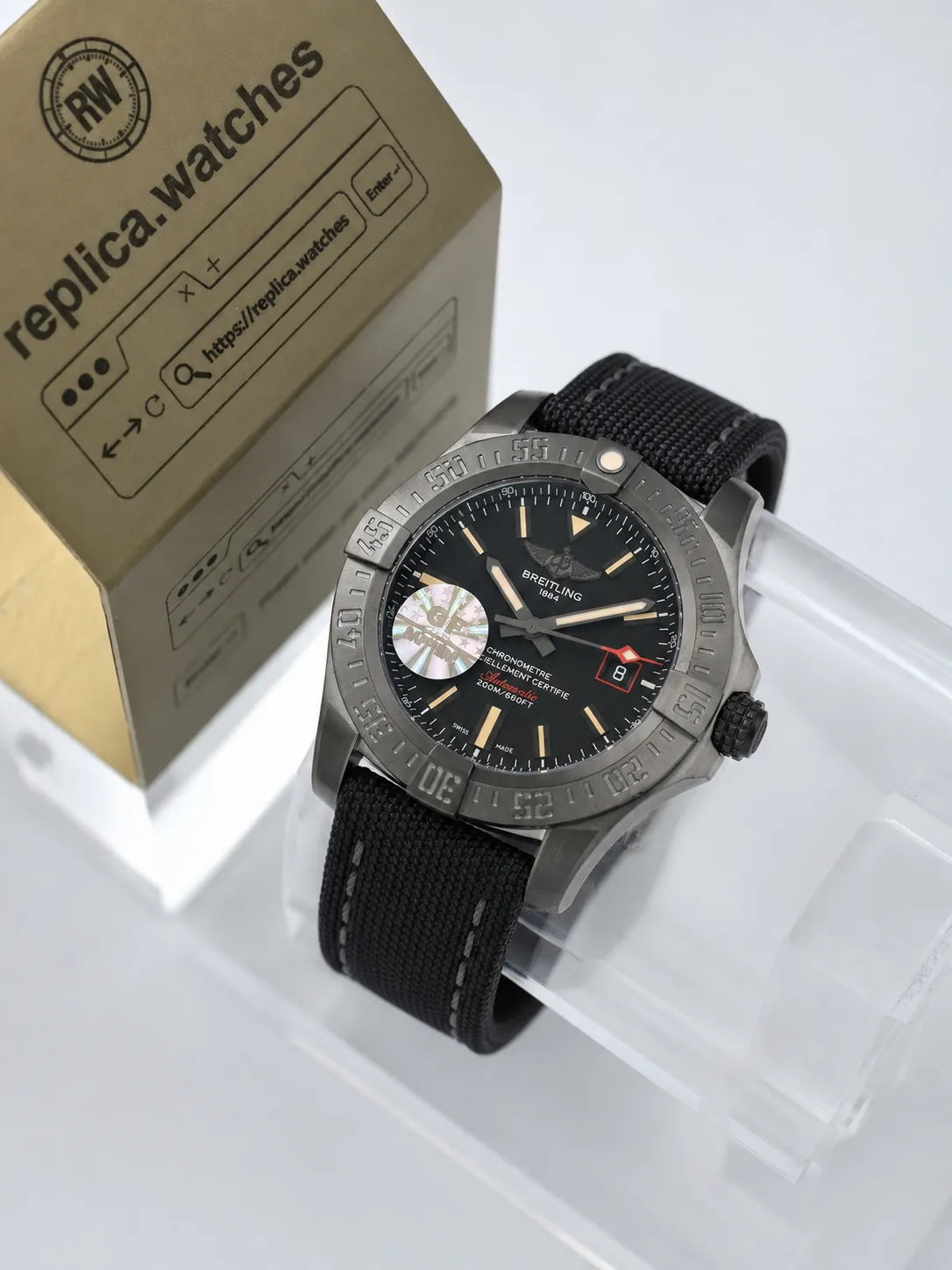 Super Clone Breitling Avenger Blackbird 44 V17311101B1W1 All Black Military Style Titanium Case Breitling 17 Automatic Movement Watch