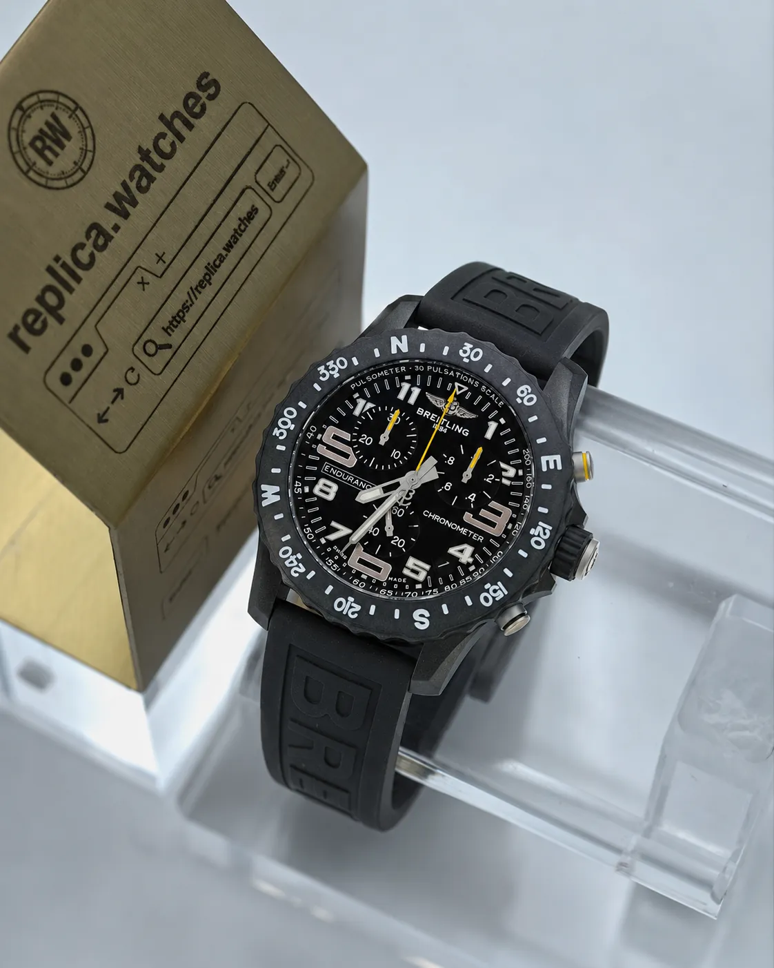 Super Clone Breitling Professional X82310E51B1S1 44mm Black Yellow Sports Dial Pulsometer Scale B55 Movement O Factory Watch