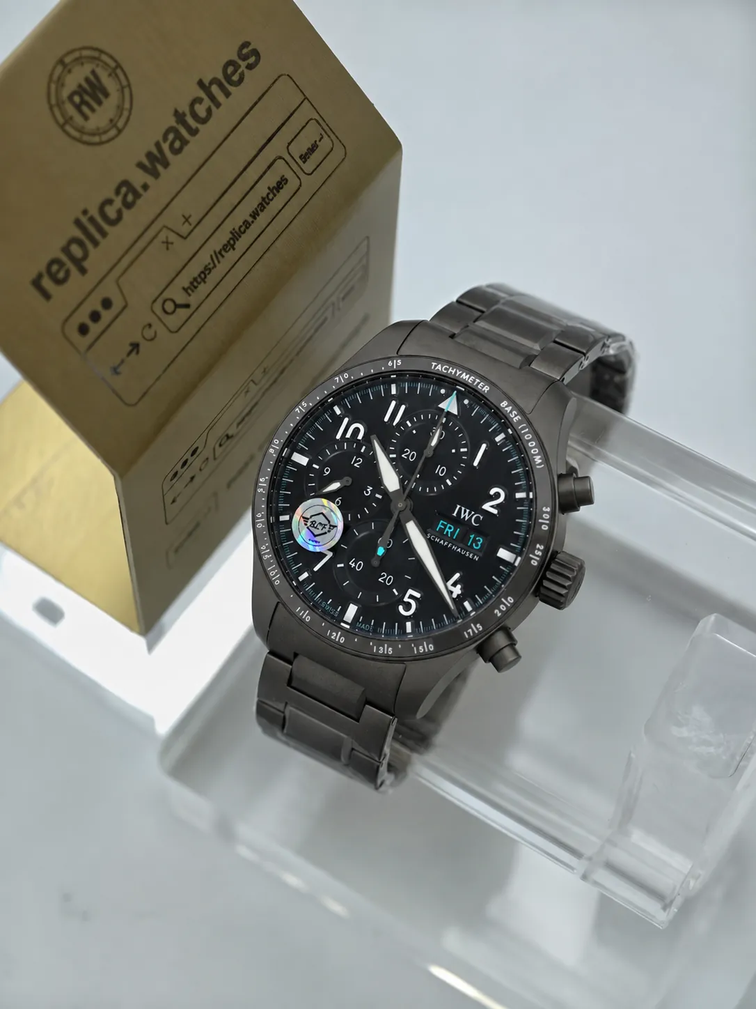 Super Clone IWC Pilot’s Watch Performance Chronograph 41 IW388307 41mm Black Ceratanium Black Dial 69385 Movement BL Factory
