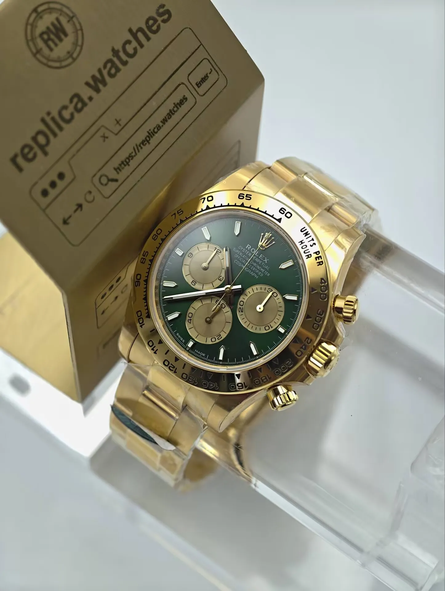 Super Clone Rolex M126508-0008 Green Sunburst Dial 40mm 4131 Movement Chronograph Daytona Watchs