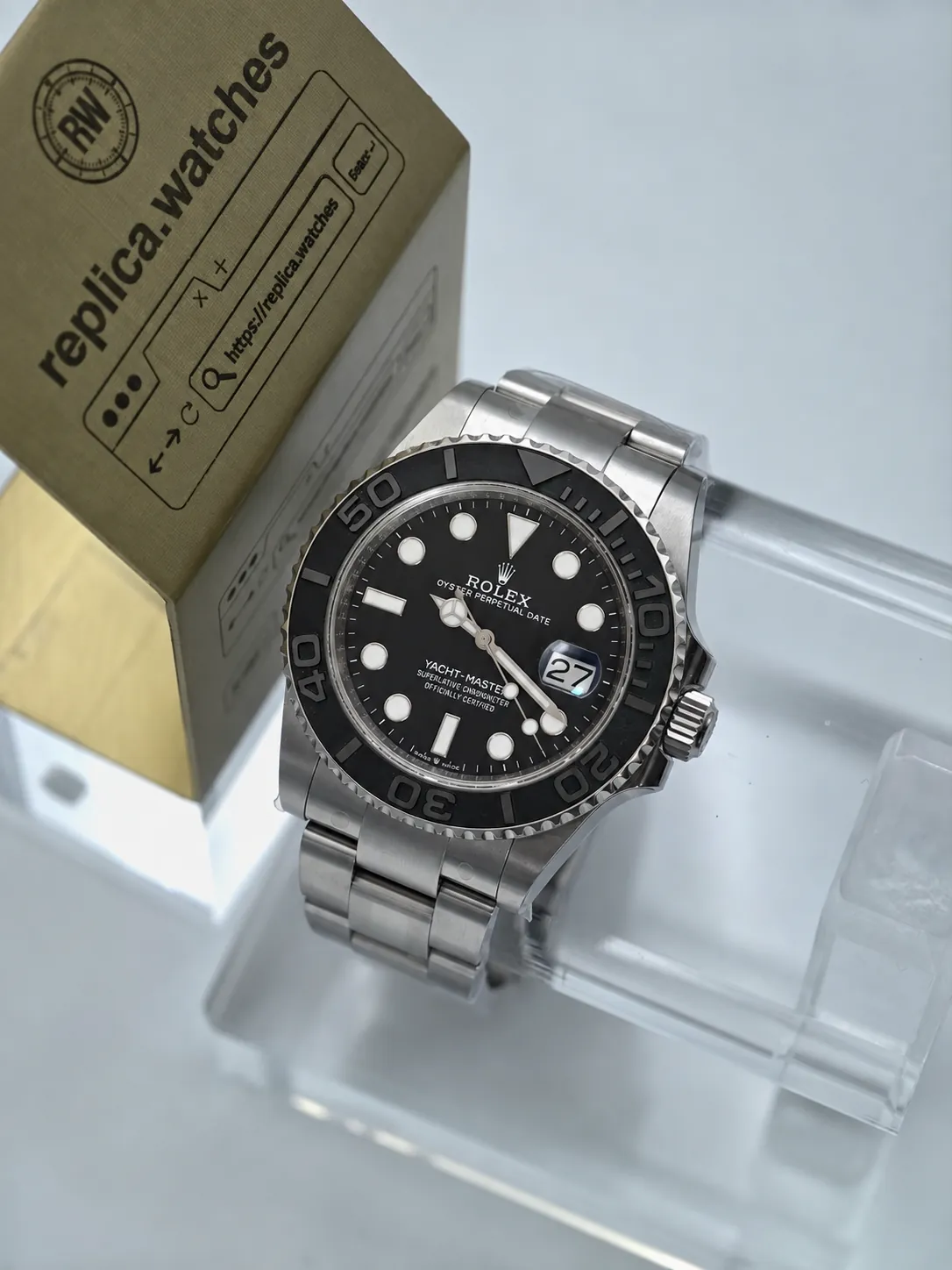 Super Clone Rolex Yacht-Master M226627-0001 Matte Black Dial 42mm Grade 5 Titanium 3235 Movement VF Factory Watchs