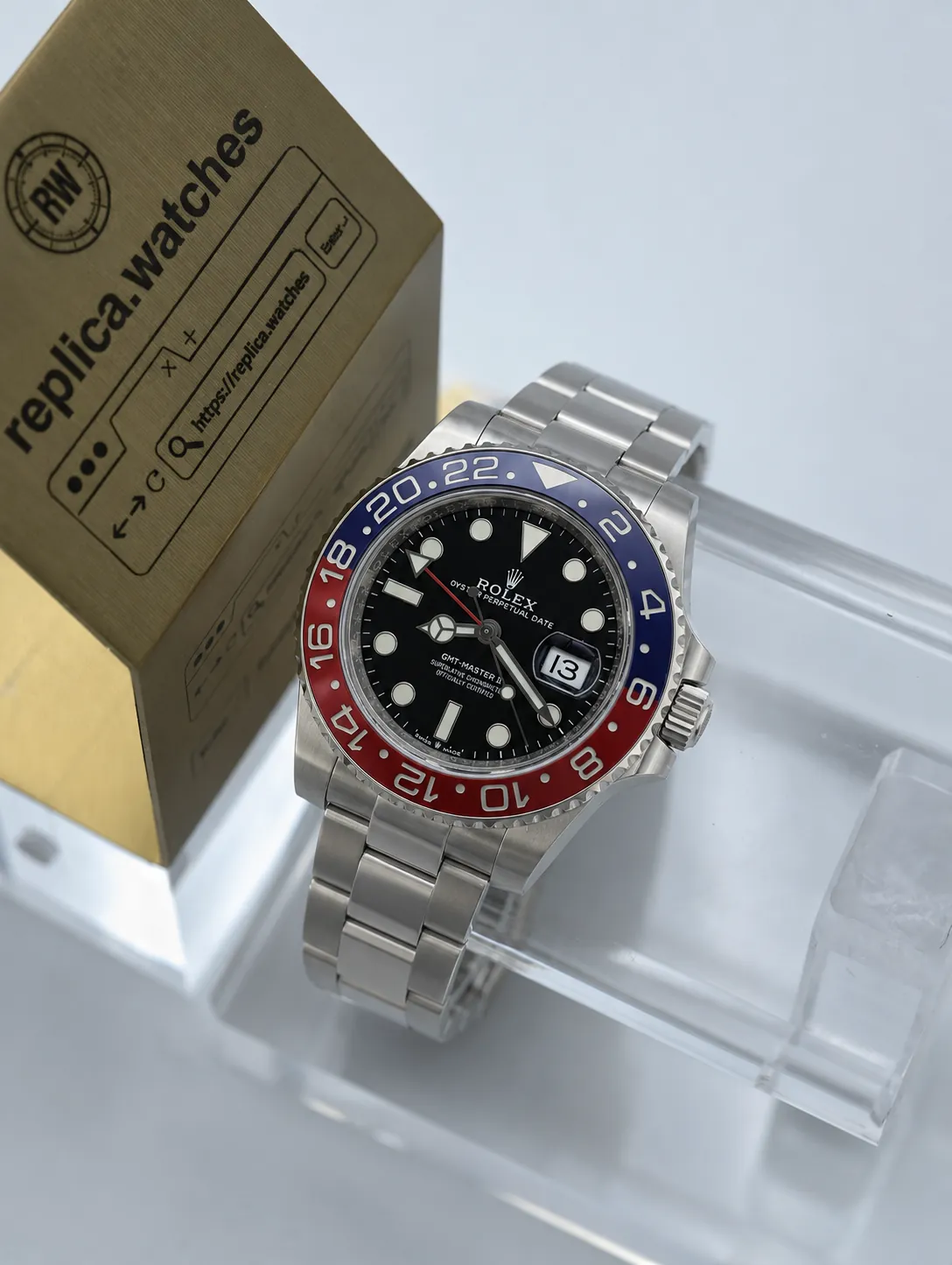 Super Clone Rolex GMT‑Master II M126710BLRO‑0002 40mm Black Dial Red Blue Pepsi Cerachrom Bezel VS Factory Watch