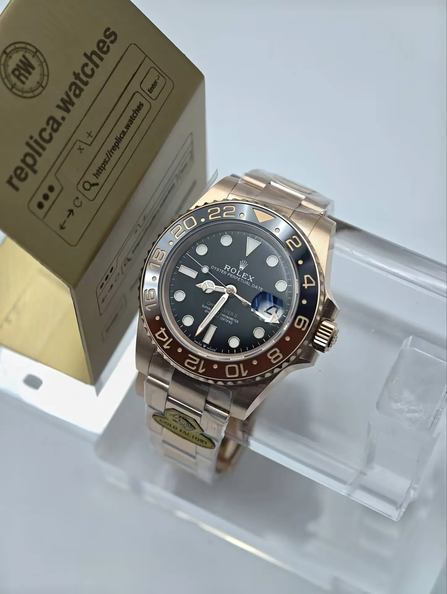 Super Clone Rolex GMT-Master II M126715CHNR-0001 40mm Two-Tone Ceramic Bezel Automatic GMT Watchs