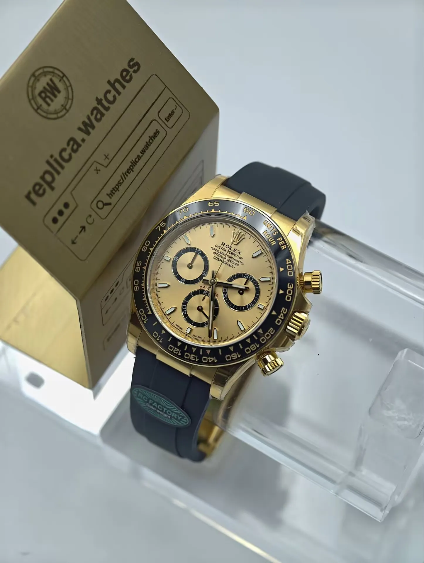Super Clone Rolex Daytona M126518LN-0010 40mm 4131 Movement Black Ceramic Bezel Watchs