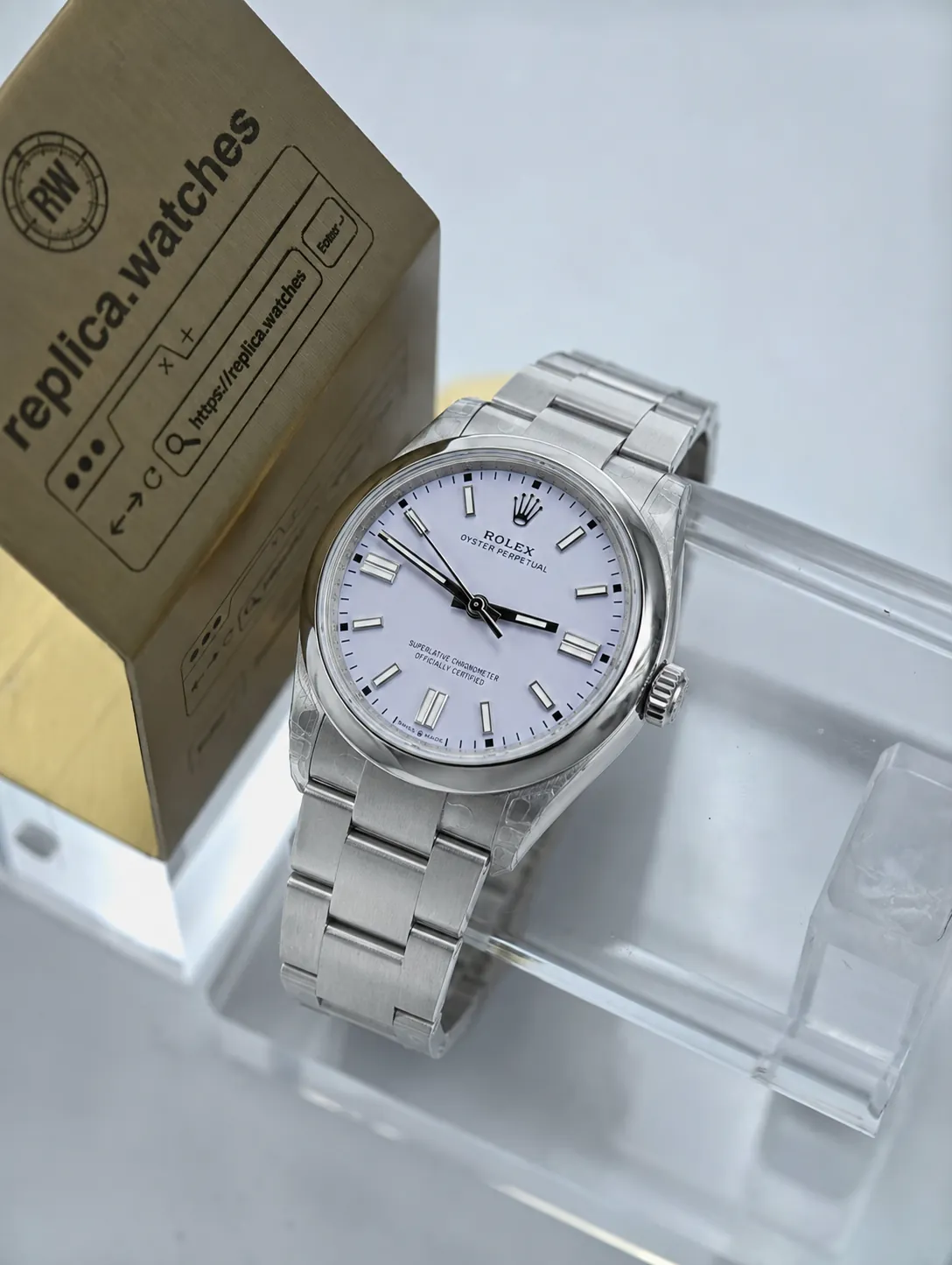 Super Clone Rolex Oyster Perpetual M126000-0013 36mm Lavender Dial 904L Steel 3230 Movement Watch