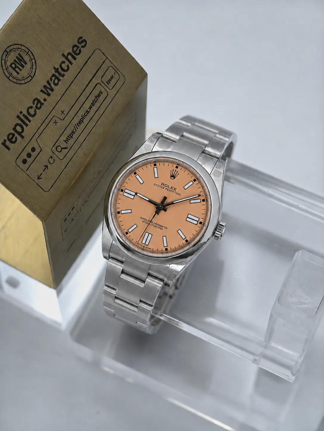 Super Clone Rolex Oyster Perpetual M134300-0007 41mm Beige Dial 904L Steel 3230 Movement Daily Watch