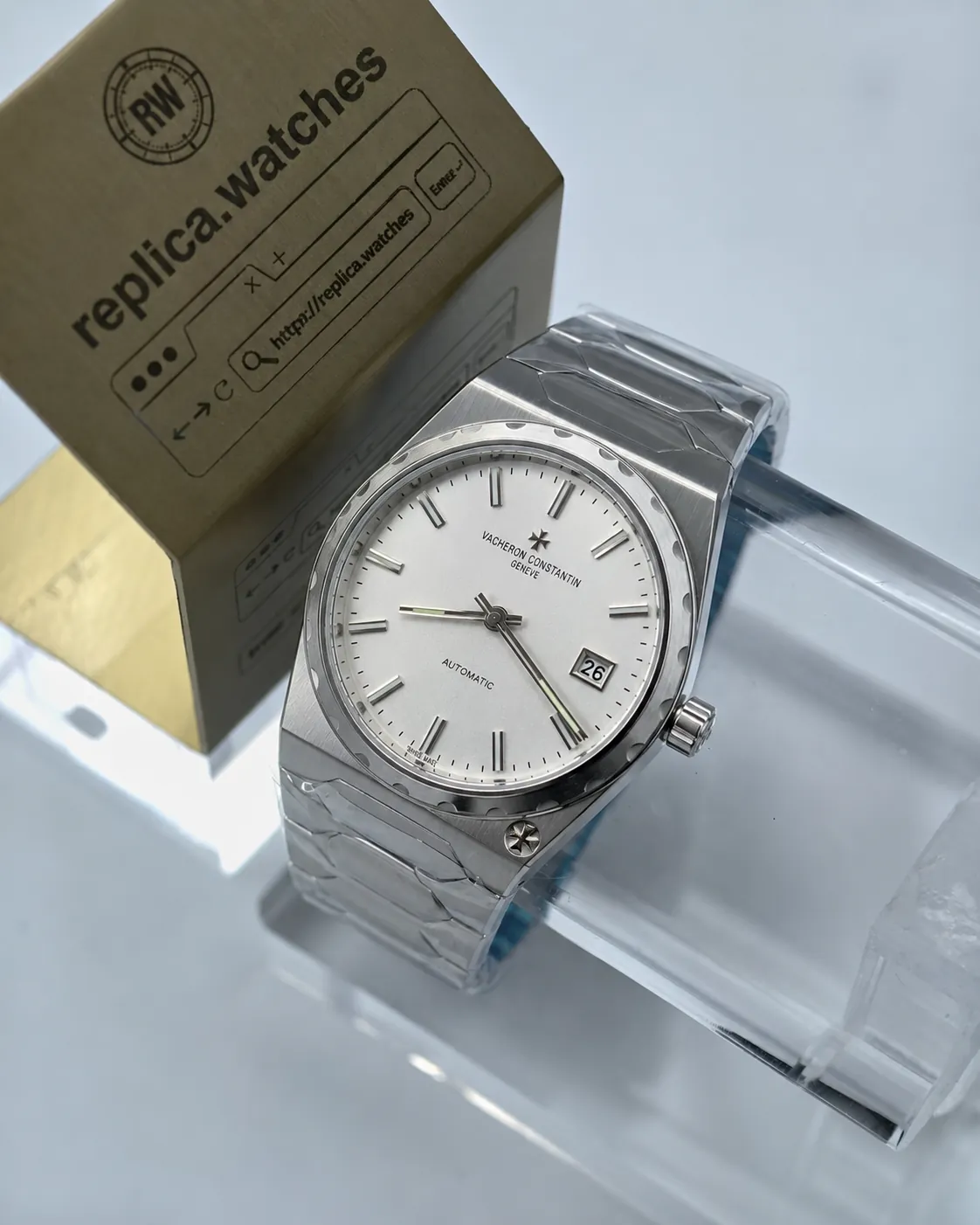 Super Clone Vacheron Constantin Historiques 222 4200H/222A-B940 37mm Steel Tonneau Case Silver Dial Date Luxury Sport Watch