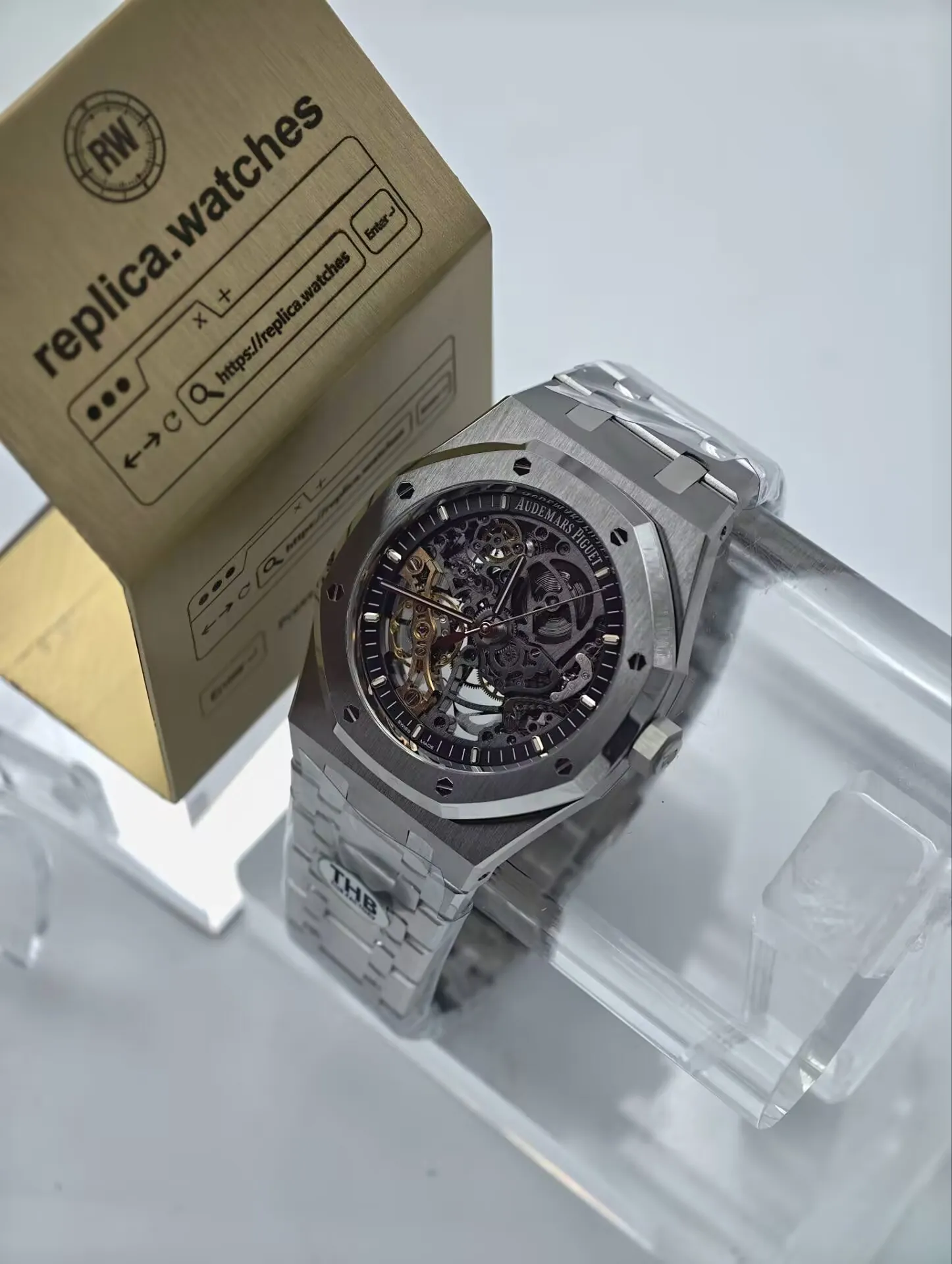 Audemars Piguet Royal Oak 15407ST.OO.1220ST.01 Replica 3132 Movement 41mm Black Openworked Dial Watch