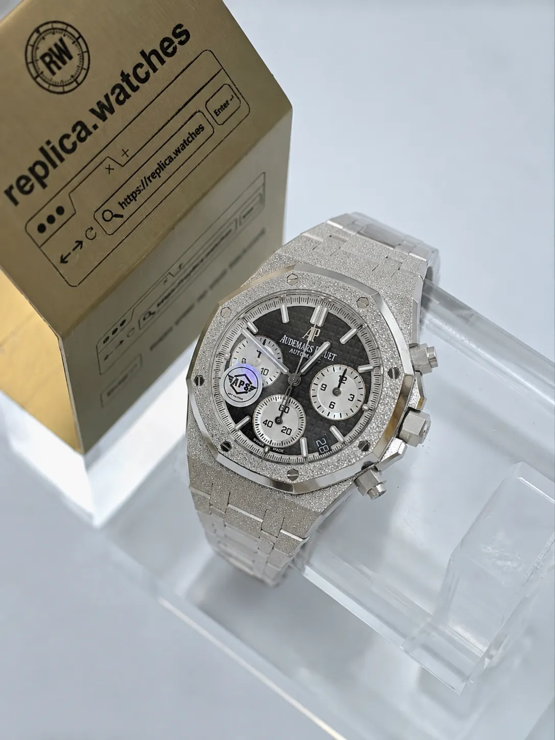 Audemars Piguet Royal Oak 26239BC.GG.1224BC.02 41mm 4401 Movement Frosted Black Dial Replica Chronograph