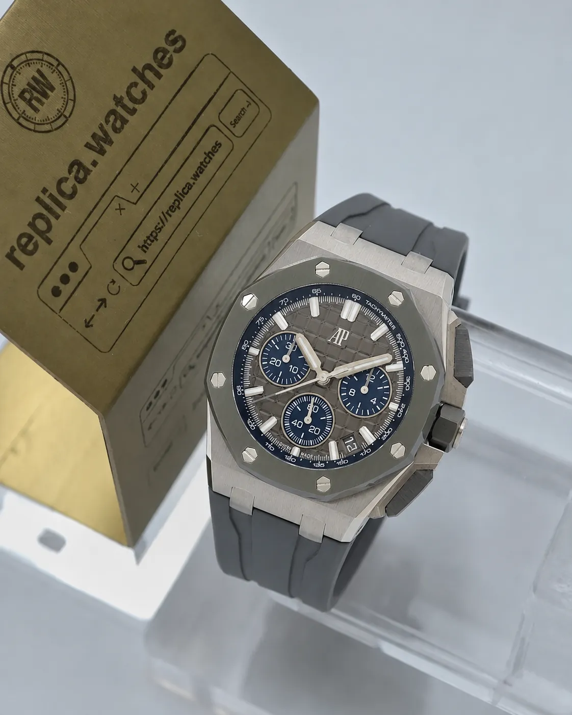 Audemars Piguet Royal Oak Offshore 26420IO.OO.A009CA.01 43mm Free-Sprung Grey Ceramic Replica Watch