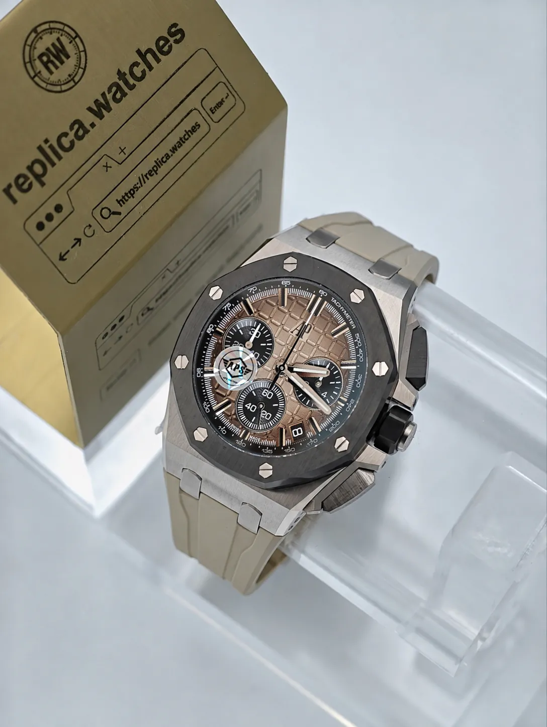 Audemars Piguet Royal Oak Offshore 43mm 26420SO.OO.A600CA.01 Brown Dial Replica Watch