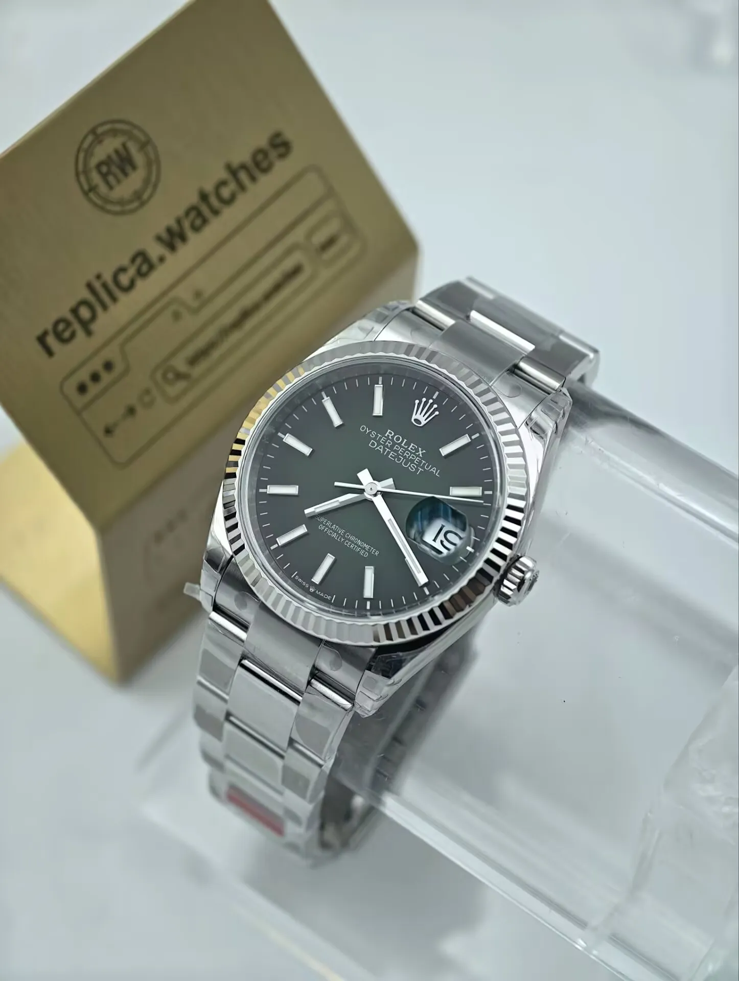 Rolex Datejust M126234-0060 36mm 3235 Movement Green Gradient Dial Replica Watch