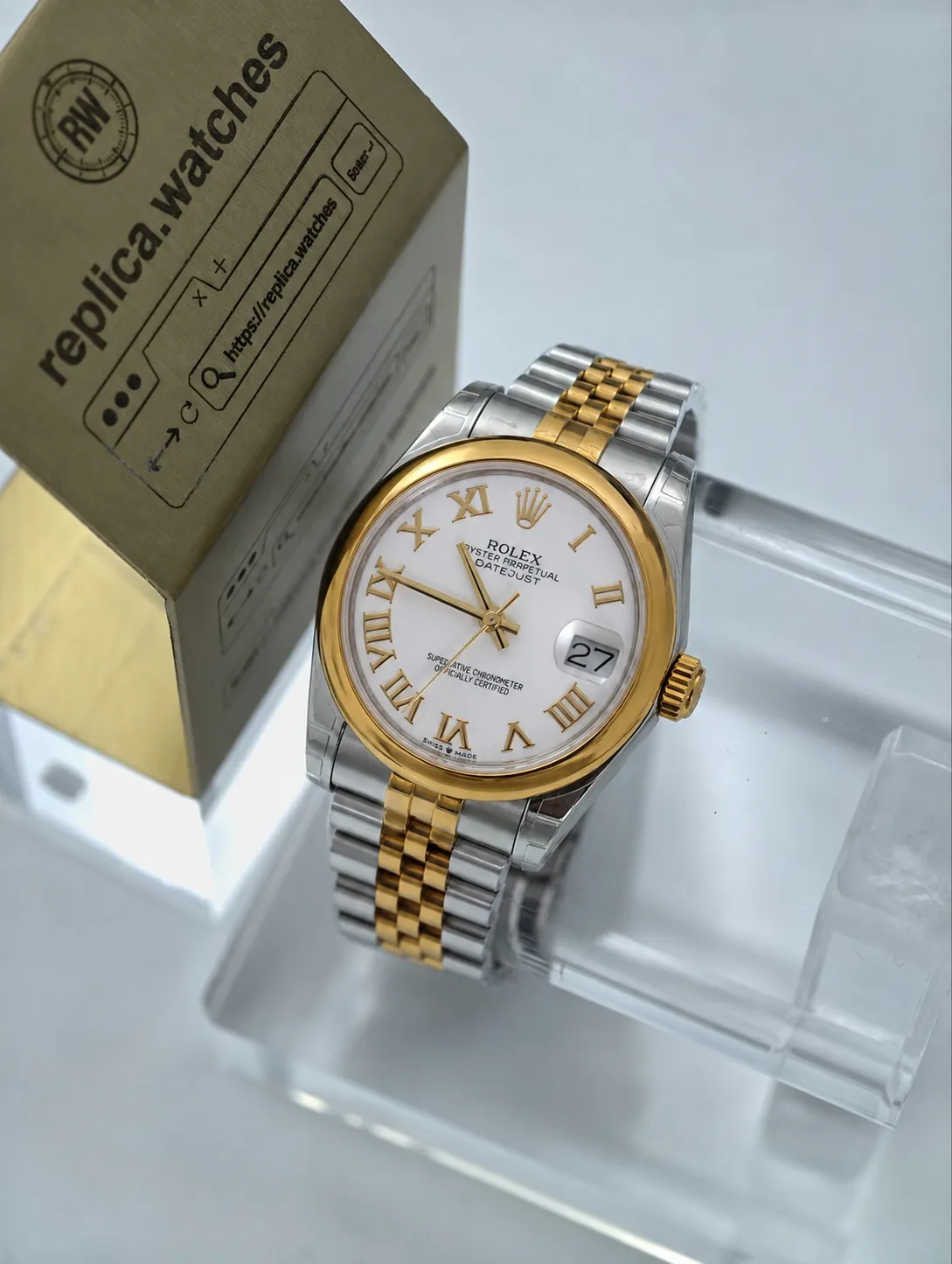 Rolex Datejust M278243-0002 31mm 2236 Movement Super Clone White Dial Watch