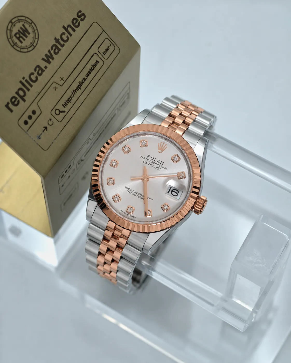 Rolex Datejust M278271-0016 2236 Movement 31mm Silver Sunburst Diamond Dial Super Clone Watch