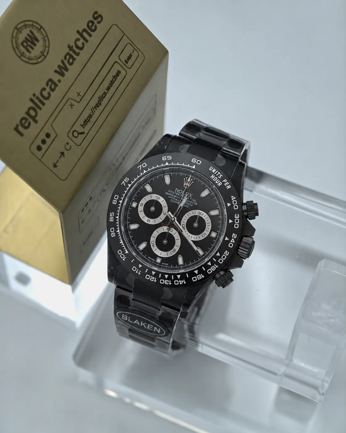 Rolex Daytona Customized 116500LN 40mm Black Stainless Steel 4130 Movement Replica Watch