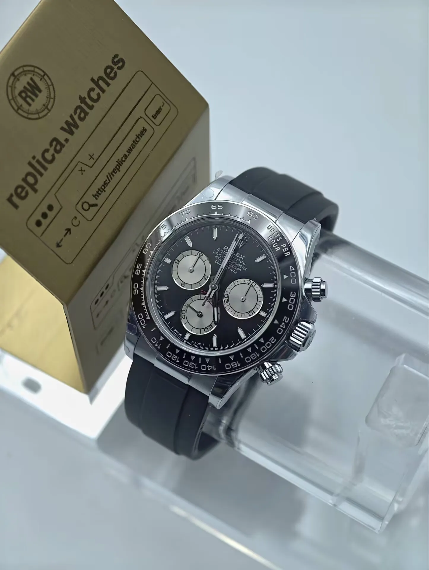 Rolex Daytona 40mm M126519LN-0002 Replica 4131 Movement Black Dial Chronograph