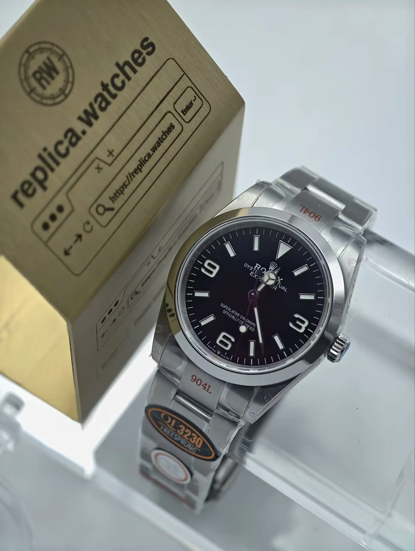 Rolex Explorer M124270-0001 Black Dial 36mm Super Clone Free-Sprung 3230 Movement Luminous Sports Watch