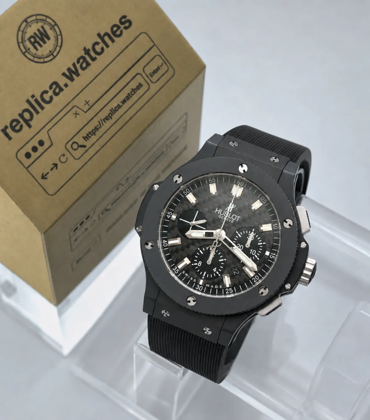 Hublot Big Bang 301.CI.1770.RX 44mm HUB4100 Black Ceramic Automatic Chronograph Super Clone Watch