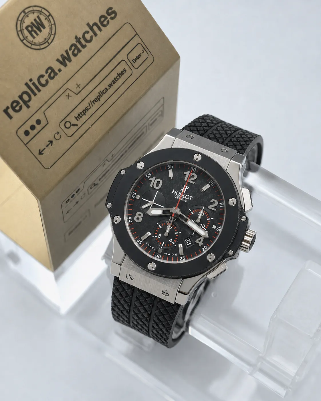Hublot Big Bang 44mm 301.SB.131.RX HUB4100 Movement Black Ceramic Bezel Sports Chronograph Replica Watch