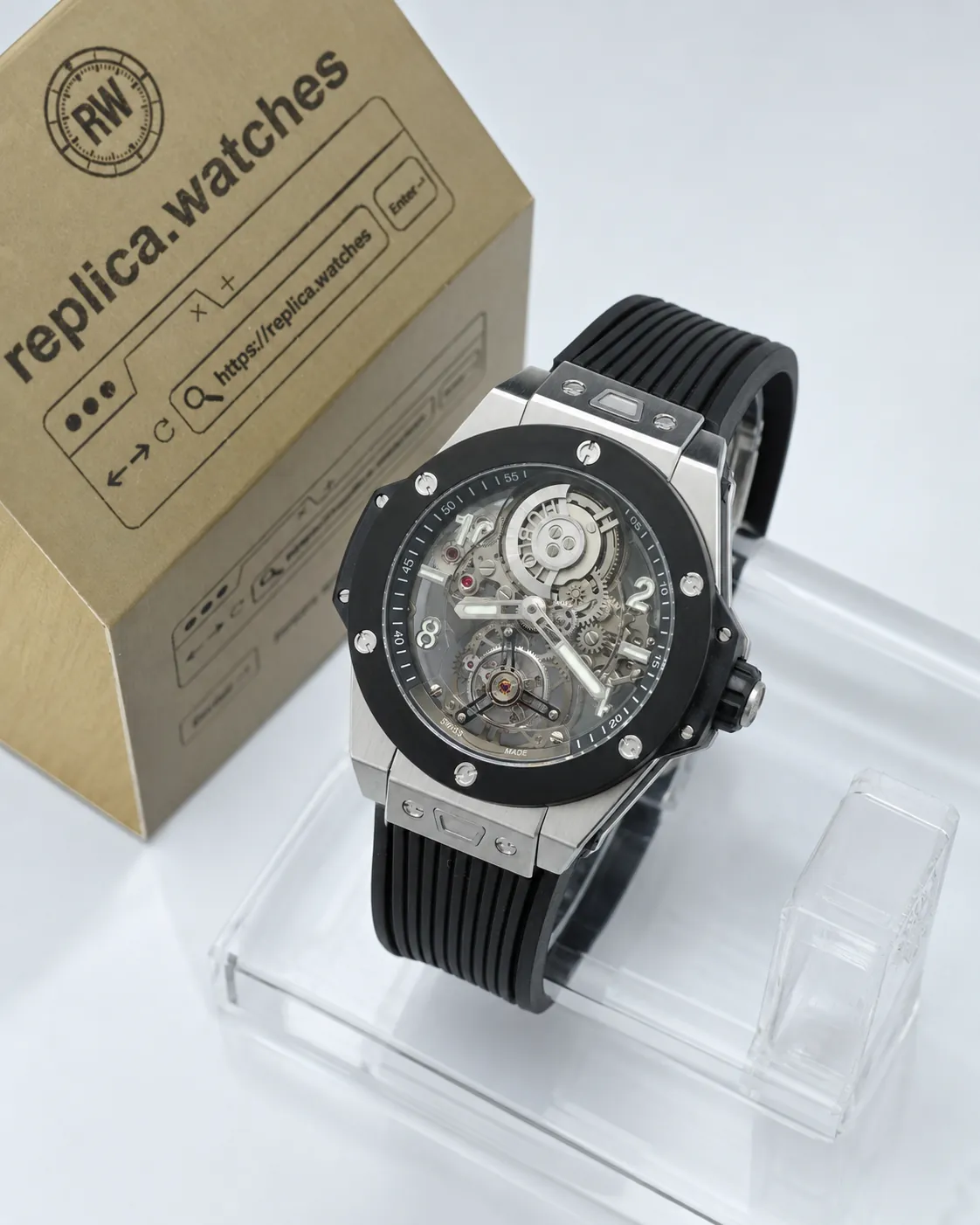 Hublot Big Bang Tourbillon 44mm 429.NM.0170.RX HUB6035 Movement Titanium Skeleton Super Clone Watch