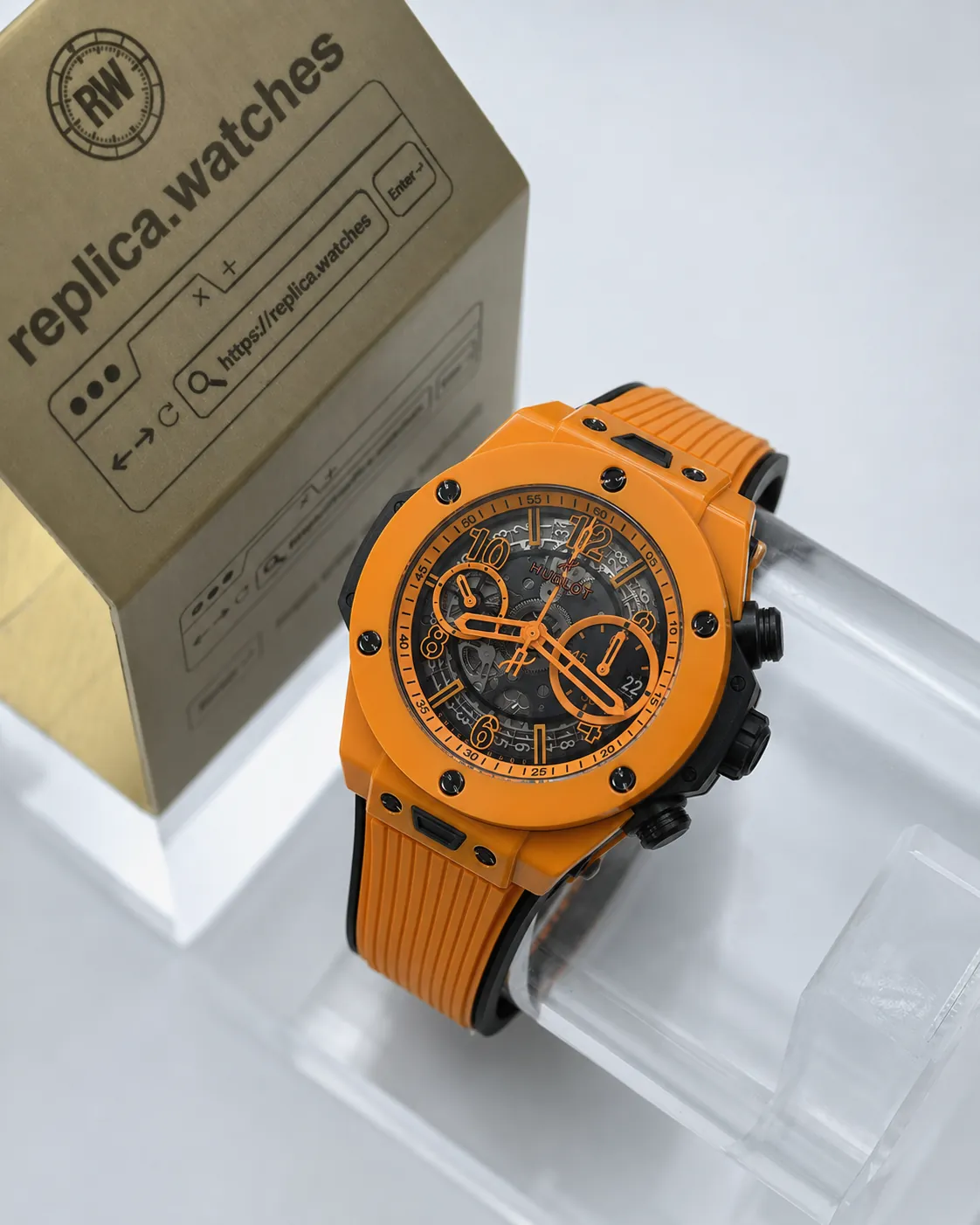 Hublot Big Bang Unico 441.CU.5910.RX 42mm HUB1280 UNICO Movement Orange Ceramic Chronograph Replica Watch