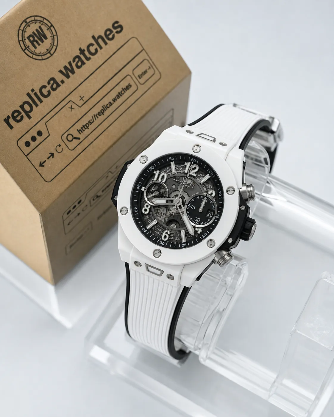 Hublot Big Bang Unico 42mm 441.HX.1171.RX HUB1280 Movement White Ceramic Skeleton Replica Watch