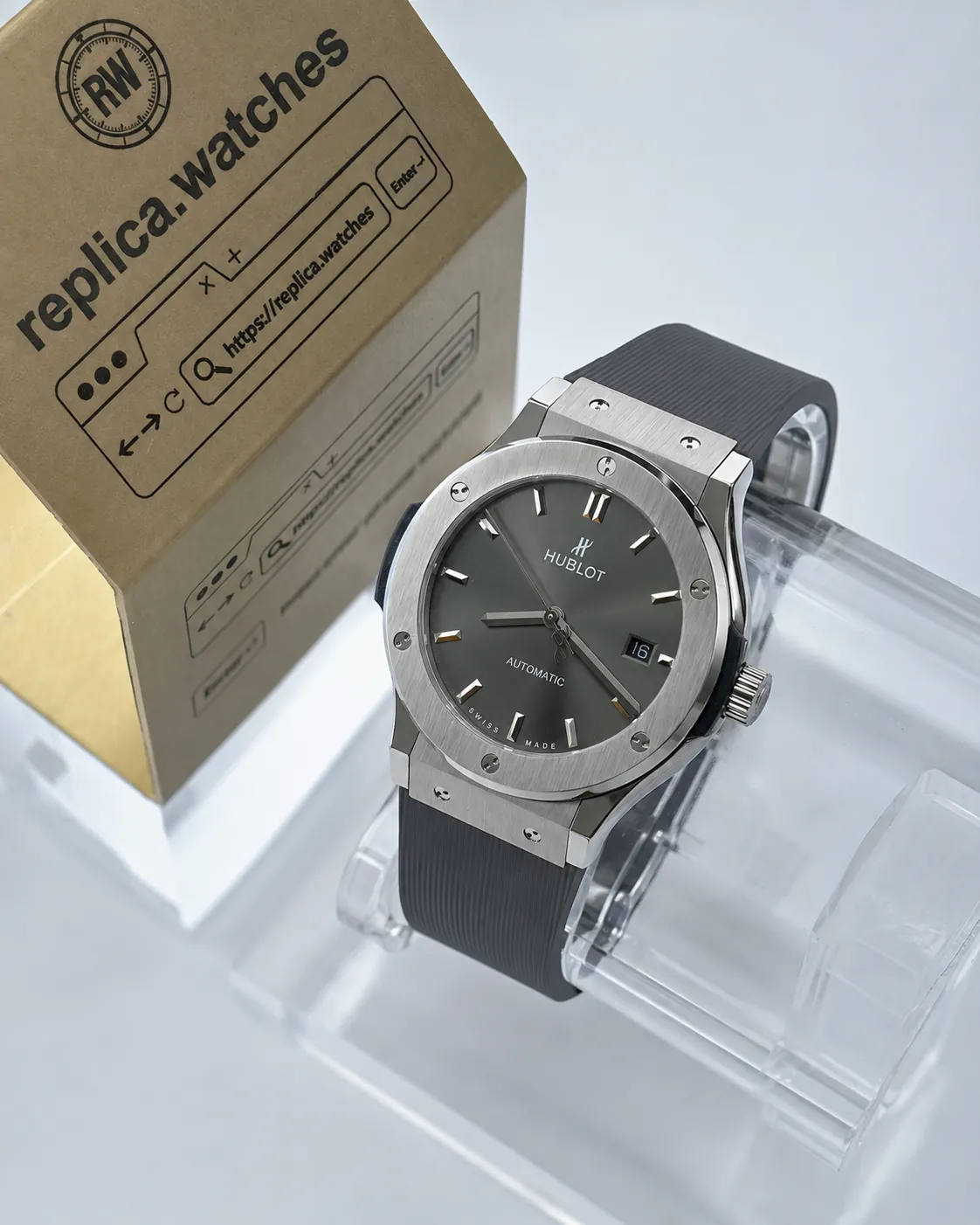Hublot Classic Fusion 542.NX.7071.RX 42mm HUB1110 Movement Grey Sunburst Automatic Replica Watch