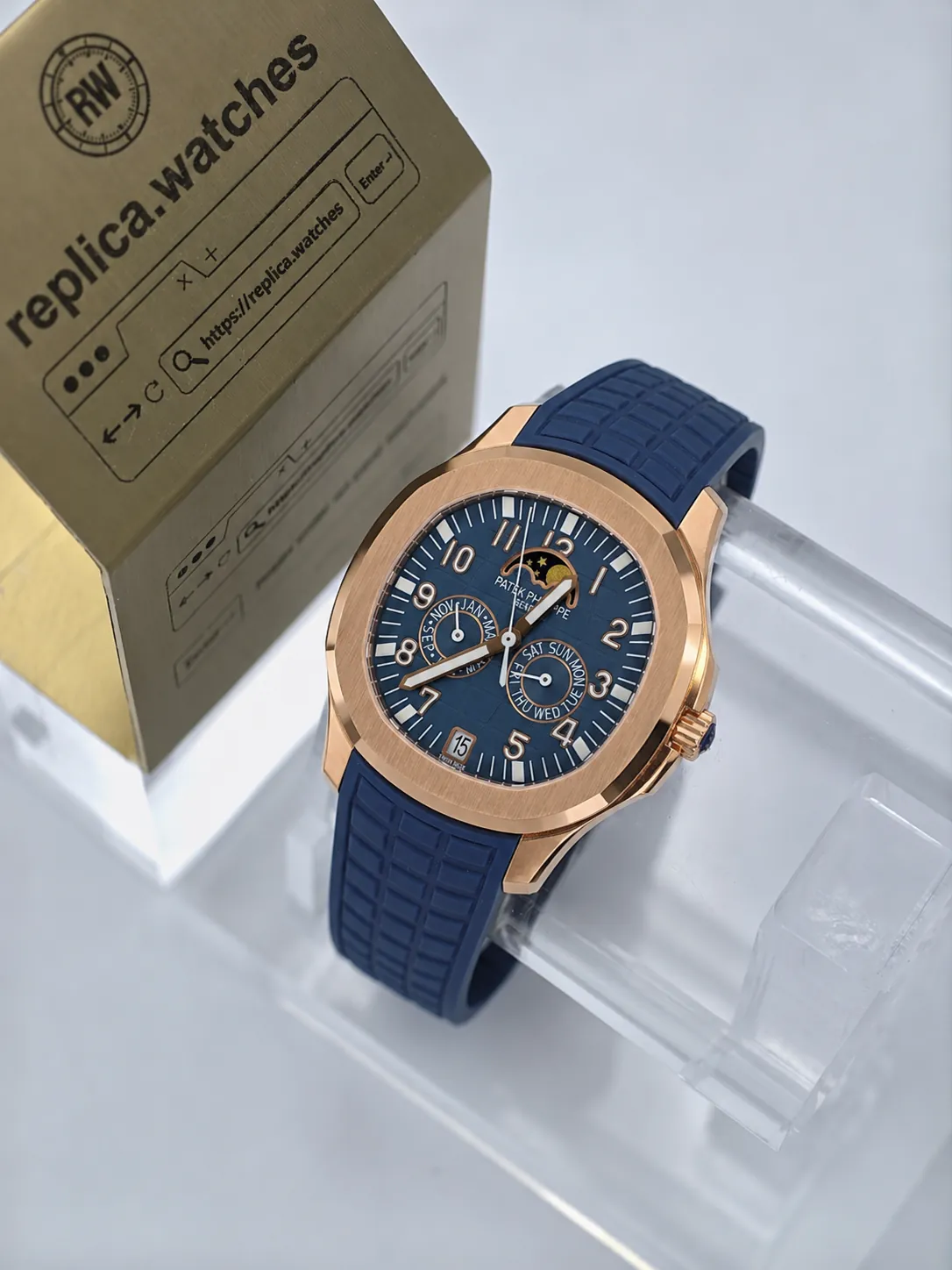 Patek Philippe Aquanaut 5261R-001 39.9mm Automatic Annual Calendar Moon Phase Replica Watch