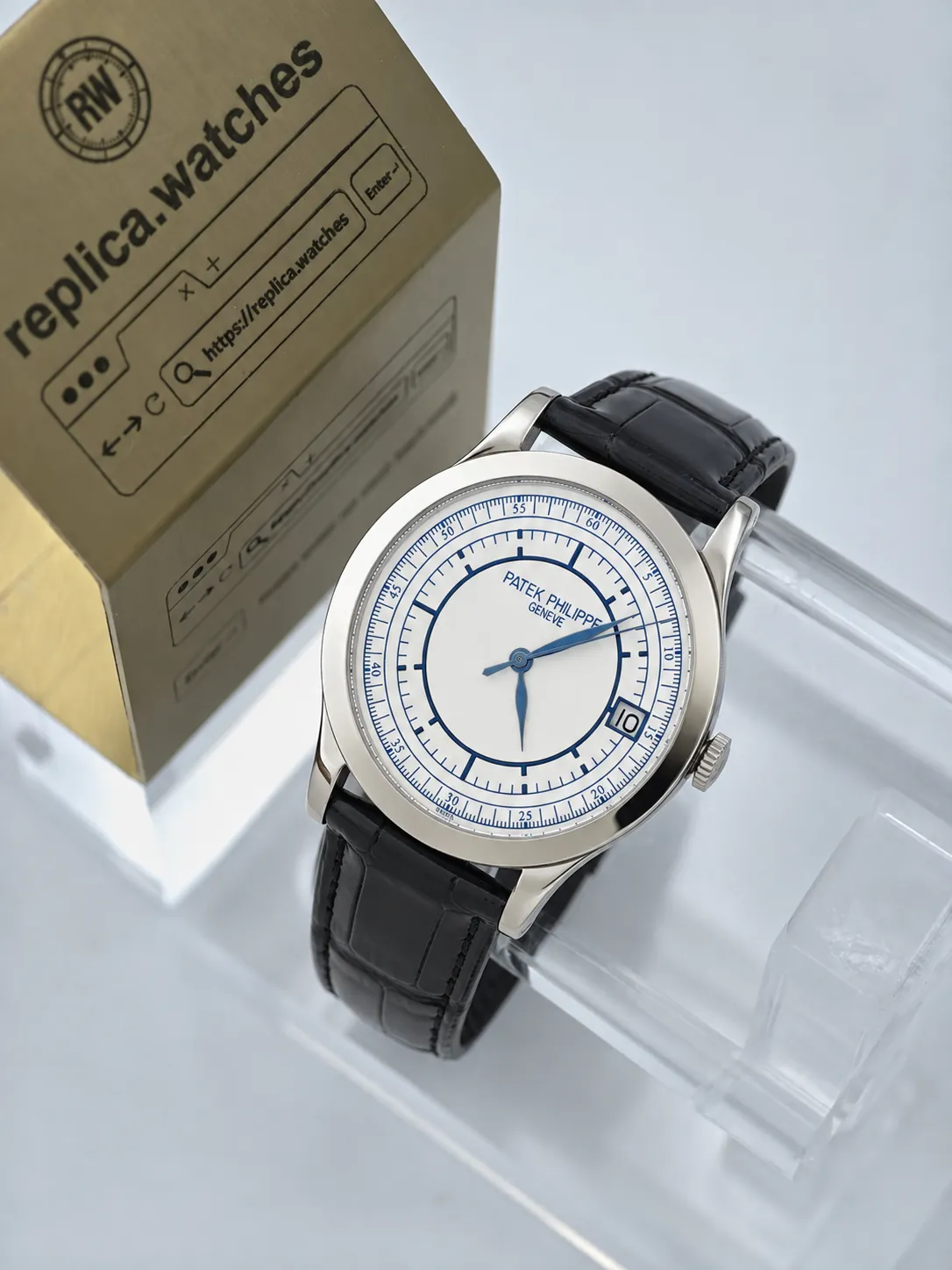 Patek Philippe Calatrava 38mm 5296G-001 324 SC-Type Automatic White Dial Dress Replica Watch