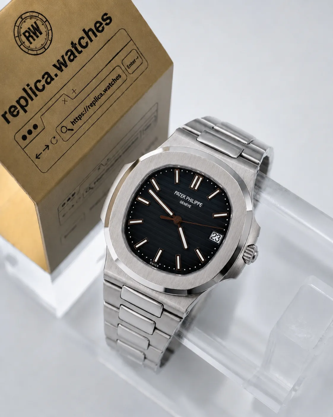 Patek Philippe Nautilus 5711/1A-010 40mm Clone 324 SC Automatic Blue Dial Steel Watch
