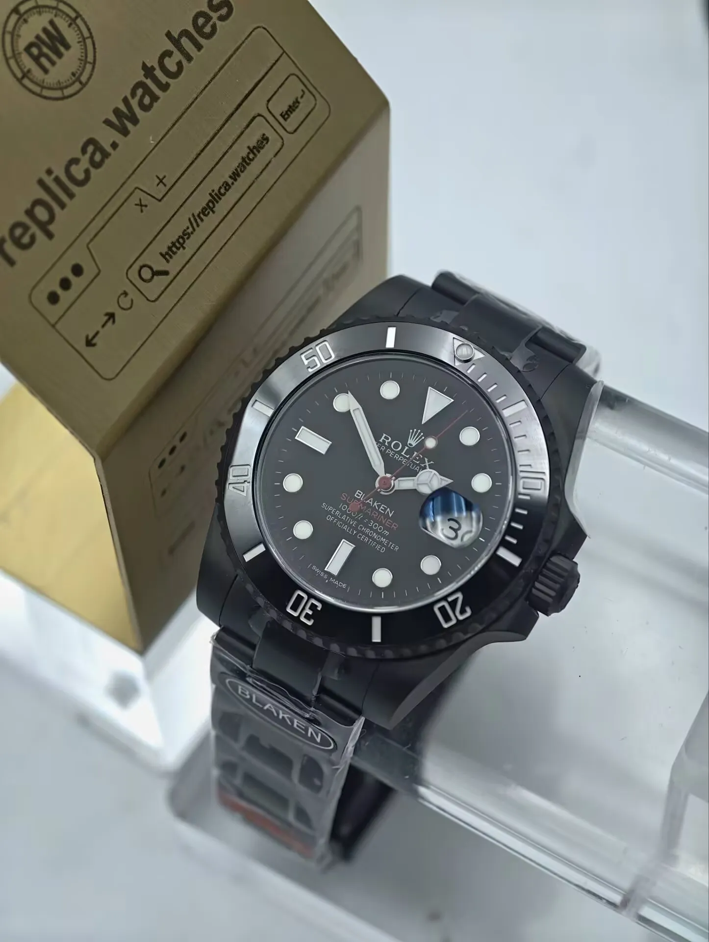 Rolex Submariner 116610 40mm 3135 Movement BLAKEN Black PVD Replica Watch