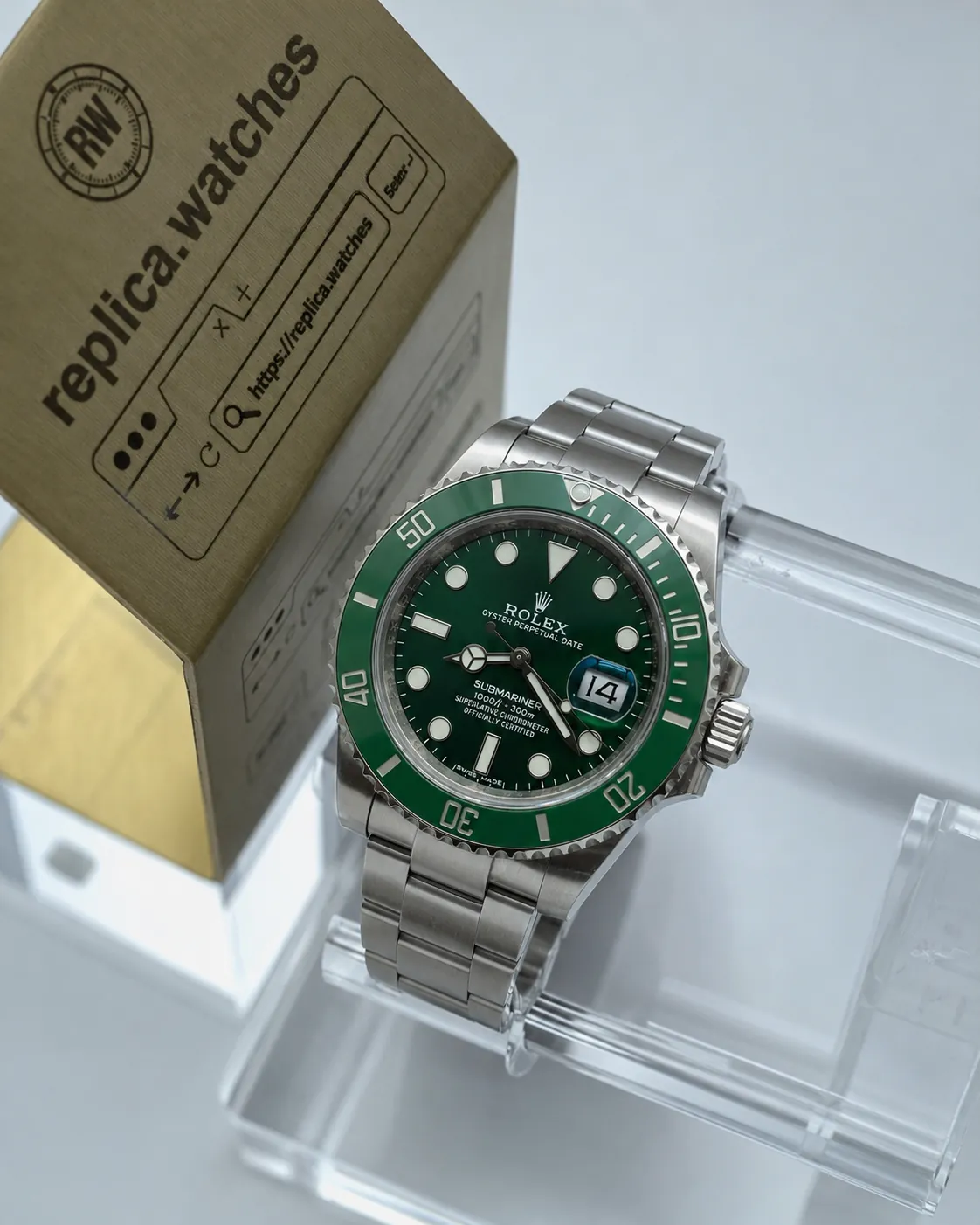 Rolex Submariner 116610LV 40mm 3135 Movement Green Dial Dive Super Clone Watch