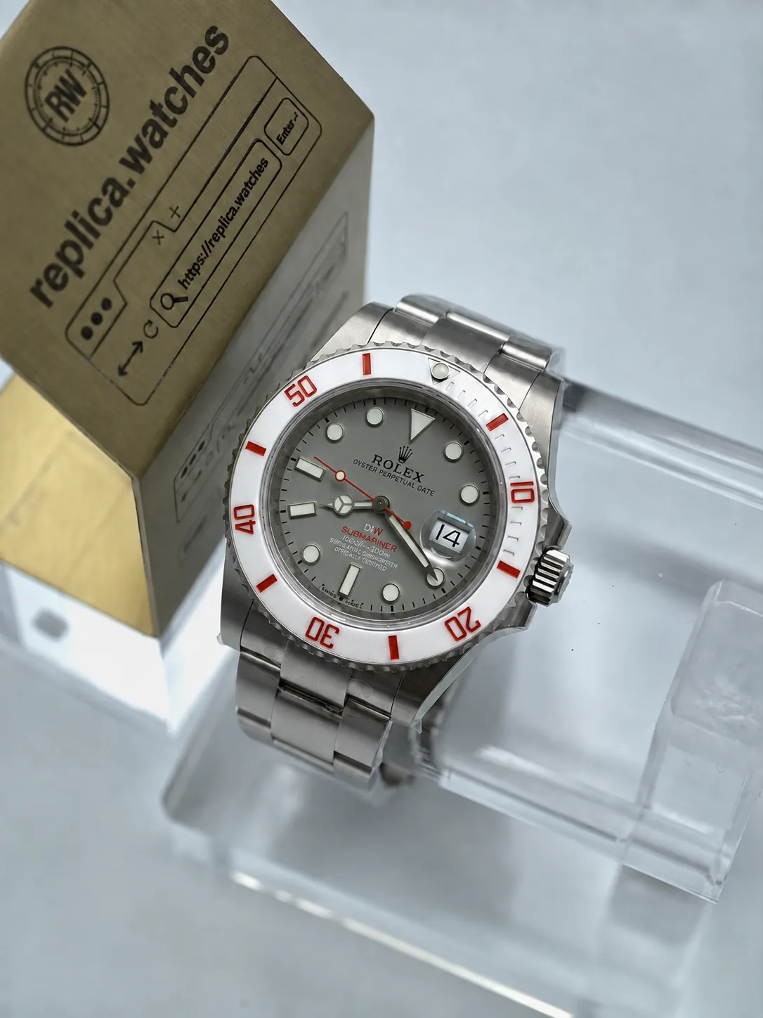 Rolex Submariner 126610 DiW 41mm 3135 Movement Grey Dial White Bezel Super Clone Watch