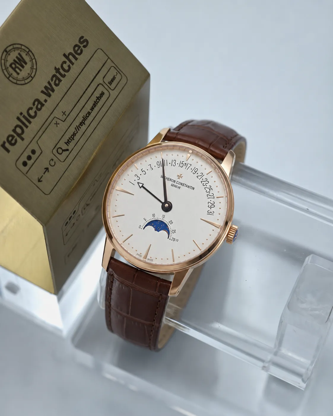 Vacheron Constantin Patrimony 4010U/000R-B329 42.5mm Retrograde Moonphase Replica Watch