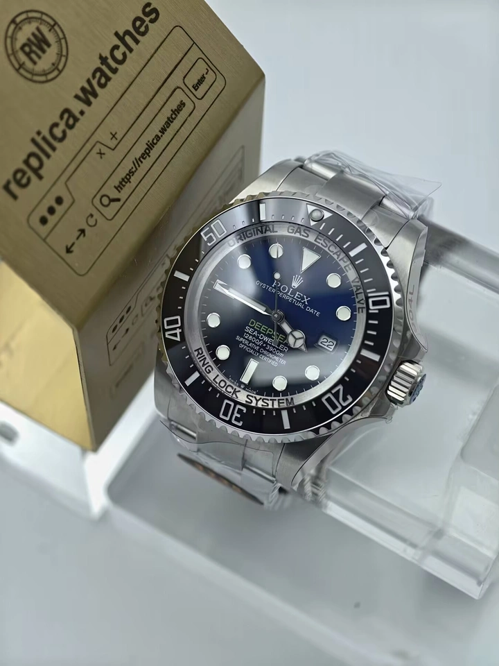 Super Clone Rolex Deepsea Sea-Dweller 44mm M126660-0002 D-Blue Gradient Dial 904L Steel Cal.3235