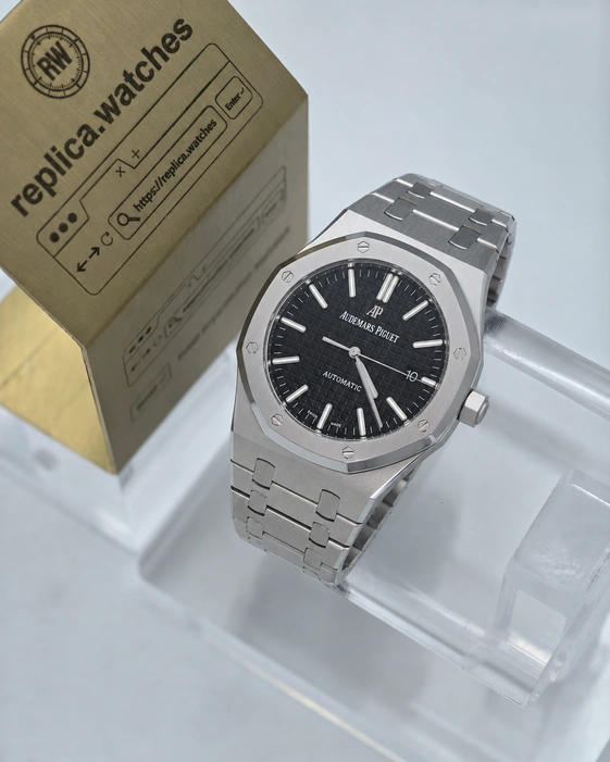 Audemars Piguet Royal Oak 15400ST Black Dial Super Clone Watches 1:1 Clone Cal 3120 41mm Steel