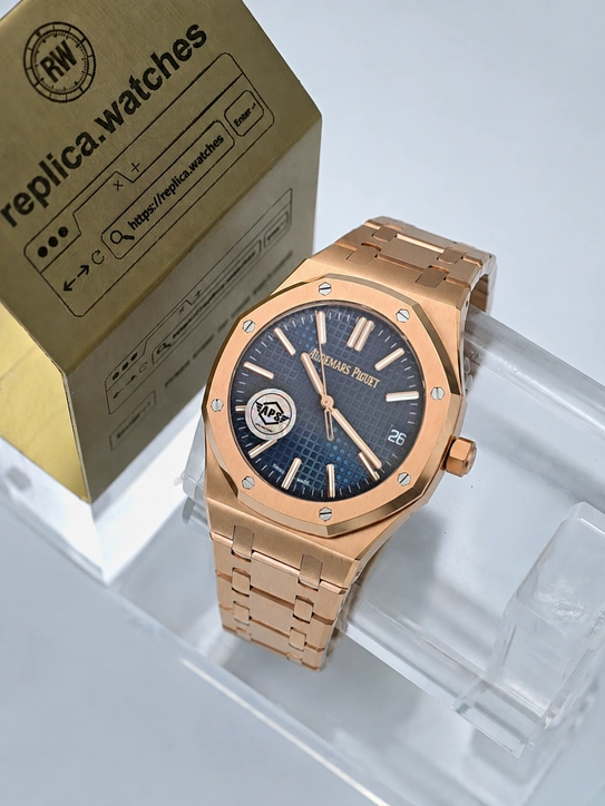 Audemars Piguet Royal Oak 15510OR Rose Gold Midnight Blue 41mm Super Clone Watch