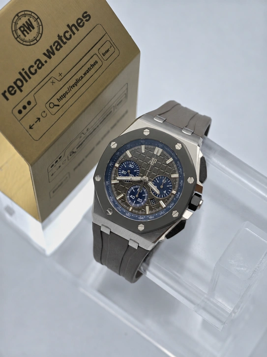 Audemars Piguet Royal Oak Offshore 26420IO.OO.A009CA.01 Super Clone Watch 43mm Titanium Case Blue Chronograph Dial
