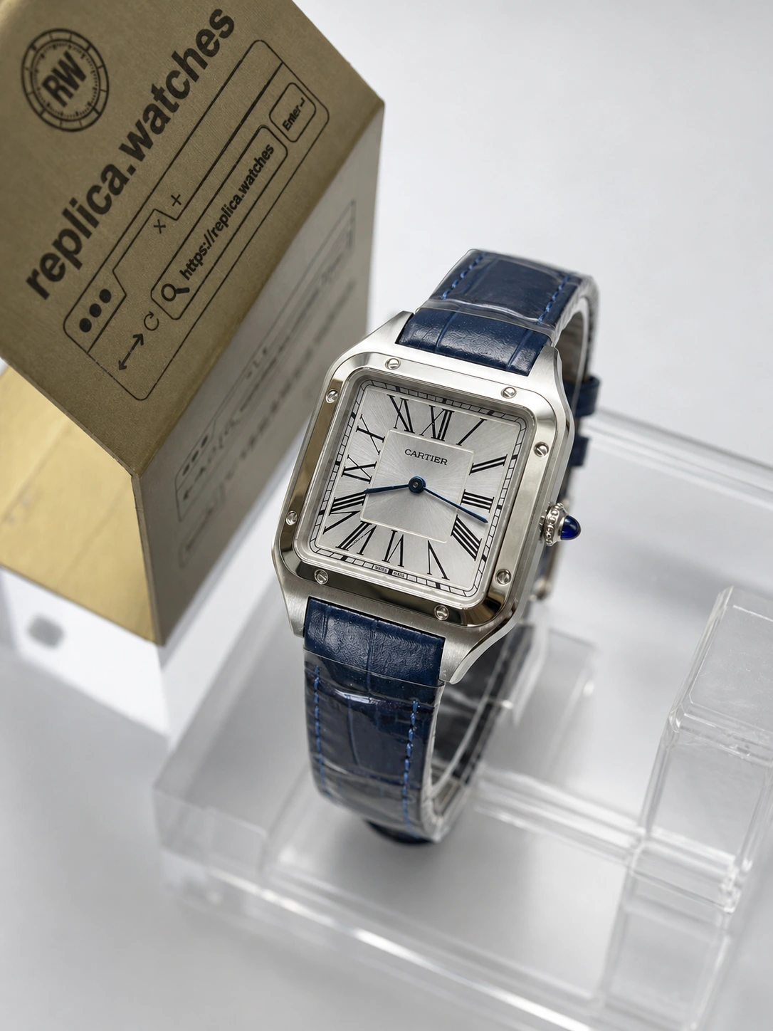 Cartier Super Clone Watches Santos-Dumont Silver Dial Quartz Luxury Watch WSSA0022