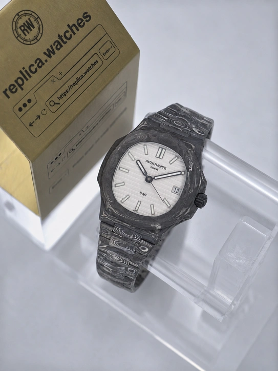 Patek Philippe Super Clone Watches 1:1 DiW Carbon Fiber Nautilus 5711 The Black Grail Custom 324 SC