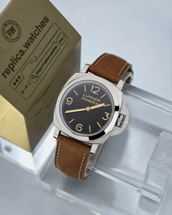 Panerai Super Clone Watches 1:1 Luminor 1950 PAM00372 47mm Black Dial Brown Leather Calibre P.3000