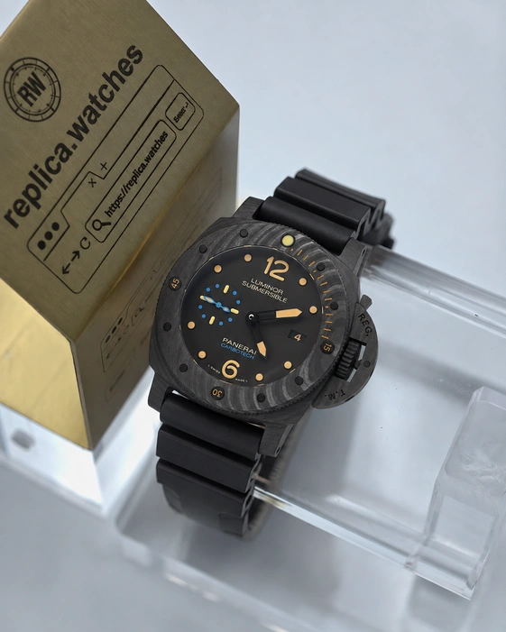 Panerai Super Clone Watches 1:1 Luminor Submersible 1950 PAM00616 Forged Carbon Fiber 47mm Replica Watch