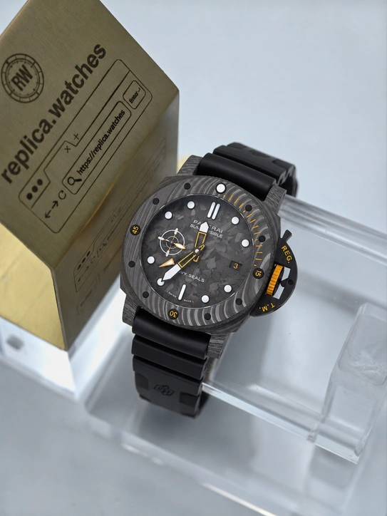Panerai Super Clone Watches 1:1 Submersible GMT Carbotech PAM01324 44mm Black Camo Rubber