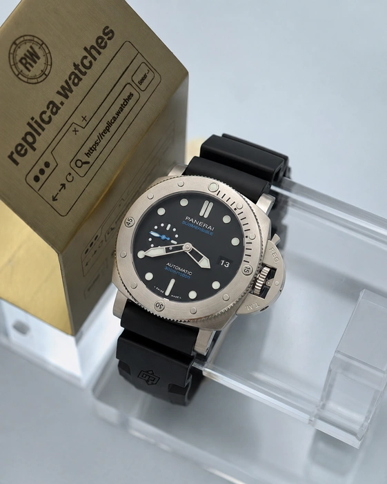 Panerai Super Clone Submersible PAM01229 44mm Black Dial Stainless Steel Luxury Sports Watch