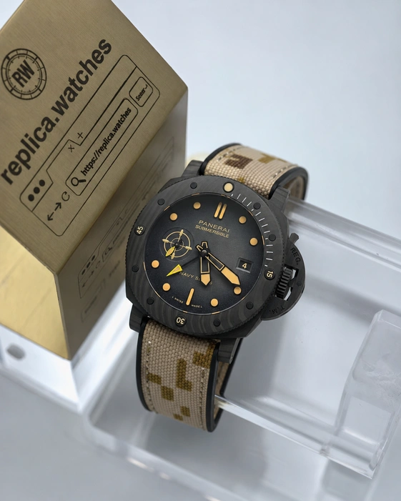 Panerai Super Clone Watches Submersible PAM01513 Carbotech 44mm P.900 Movement Navy SEALs Edition