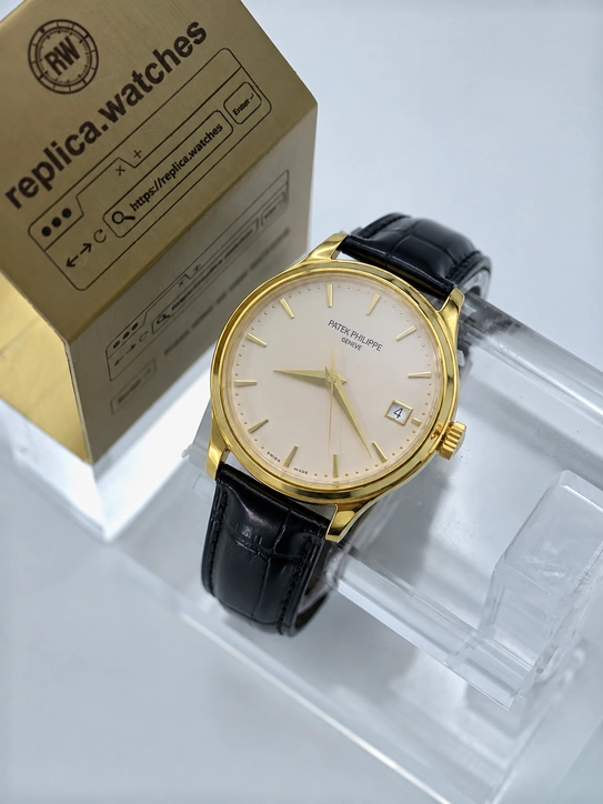 Patek Philippe Super Clone Watches 1:1 Calatrava 5227J-001 Yellow Gold Ivory Dial 39mm Clone 324 S C