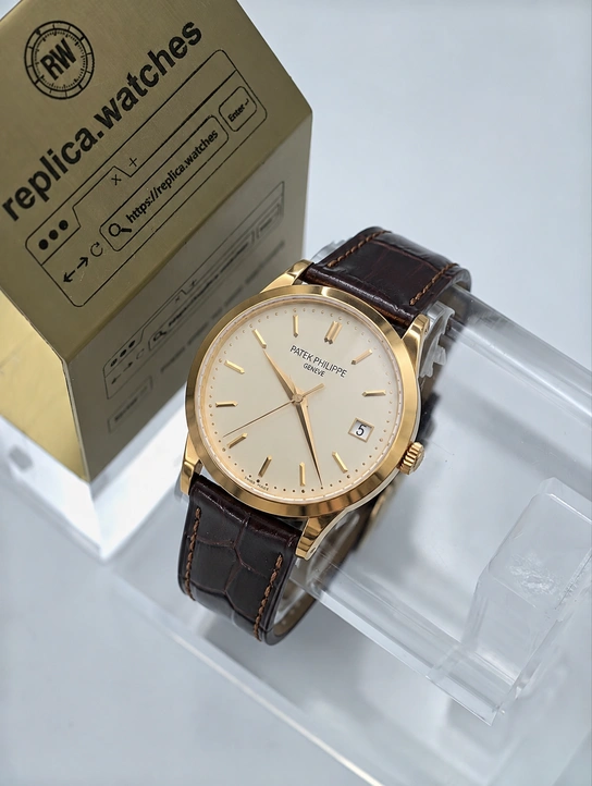 Patek Philippe Super Clone Watches Calatrava 5296R-010 38mm Rose Gold Silver Dial Luxury Timepiece